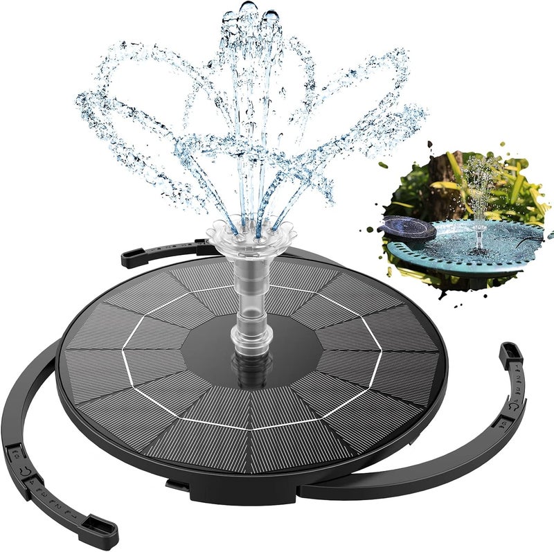 AISITIN 3.5W Solar Fountain Pump for Water Feature Outdoor DIY Solar Bird Bath Fountain with Multiple Nozzles, Solar Powered Water Fountain for Garden, Ponds, Fish Tank and Aquarium - Image 1